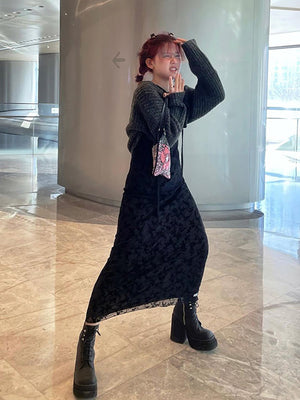 Floral Casual Goth Dress