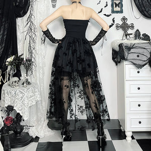 Floral Goth Corset Dress