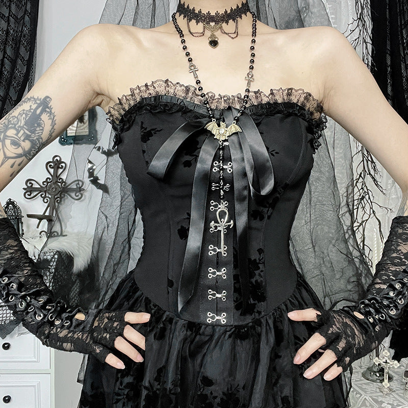 Gothic Bride Lace Overlay Dress Gothic Bride Lace Overlay Dress