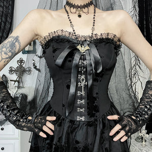 Floral Goth Corset Dress
