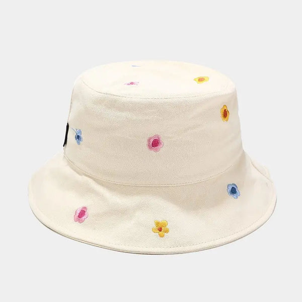 Flower Embroidery Bucket Hats