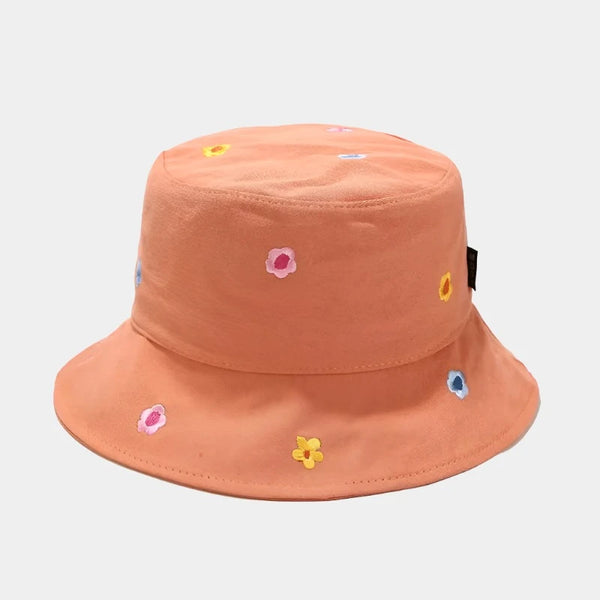 Flower Embroidery Bucket Hats