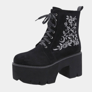 FLOWER PLATFORM BOOTS