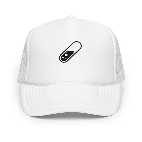 Pill Trucker Hat White