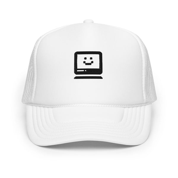 Computer Trucker Hat White