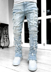 Y2K-jeans med fransar