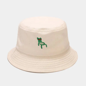 Frog Embroidery Bucket Hat