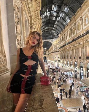 Front Cut Out Bodycon Dress