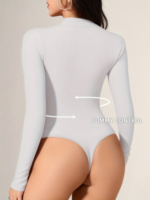 Front Cut-Out White Bodysuit