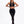 Black front lace-up techwear leggings with high waist