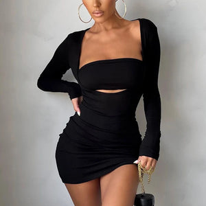 Front Waist Cut Out Dress