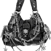 Bolso gótico Y2K lleno de cadenas