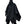 Black hooded techwear poncho with funnel collar and chest pocket