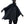 Black hooded techwear poncho with funnel collar and chest pocket
