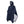 Black hooded techwear poncho with funnel collar and chest pocket