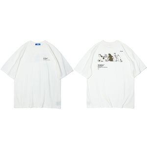 Funny Cat Streetwear Y2K T Shirt