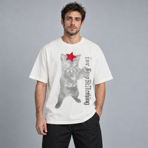 Funny Cat Y2K Graphic Tee – worn by a man