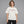 Funny Teeth Graphic Y2K Shirt – worn by a woman