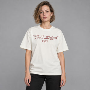 Funny Teeth Graphic Y2K Shirt – worn by a woman