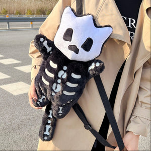 Furry Skeleton Doll Y2k Purse