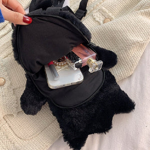 Furry Skeleton Doll Y2k Purse