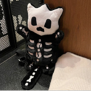 Furry Skeleton Doll Y2k Purse