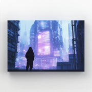 Futuristic Neon City Cyberpunk Art