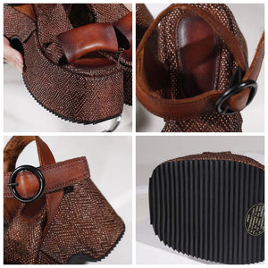 Genuine Chunky Sandals Leather