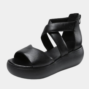 Genuine Leather Chunky Sandals