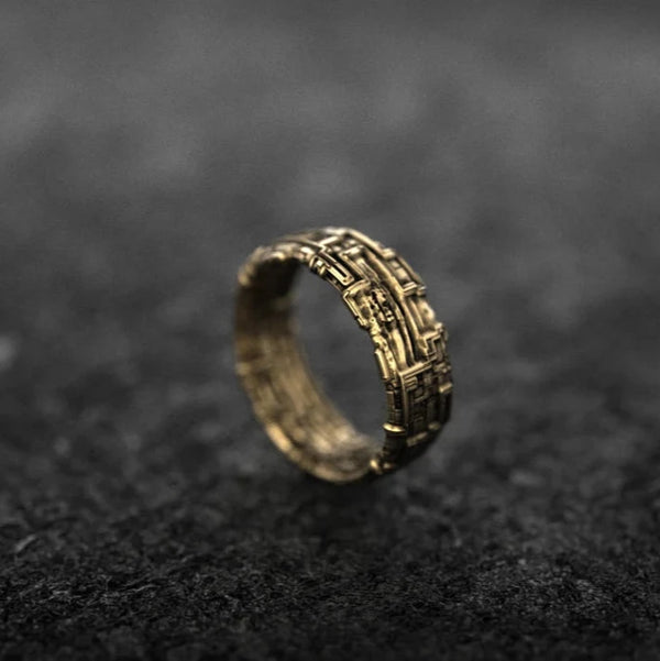 Geometric Ring Gold