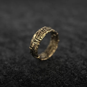 Geometric Ring Gold