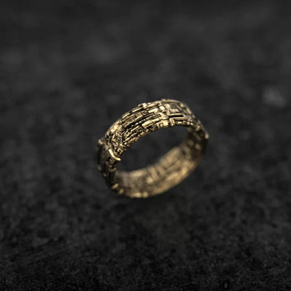 Geometric Ring Gold