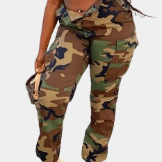 Girls camo cargo pants