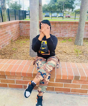 Girls camo cargo pants