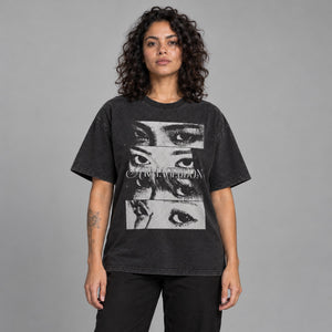 Girls Eye Graphic Y2K Shirts – worn by a woman