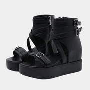 Sandalias de gladiador con tacón grueso