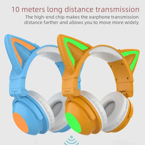 Glowing Cat Ear Cyberpunk Headphones — photo 3