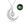 Glowing Moon Y2K Necklace, openwork crescent pendant with caged stone, inset of its green glow