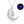 Glowing Moon Y2K Necklace, openwork crescent pendant with caged stone, inset of its purple glow