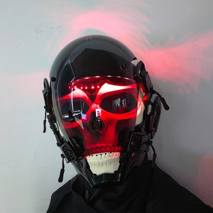 Glowing Skull Cyberpunk Helmet — photo 6