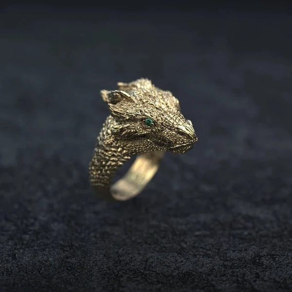 Gold Dragon Ring Mens