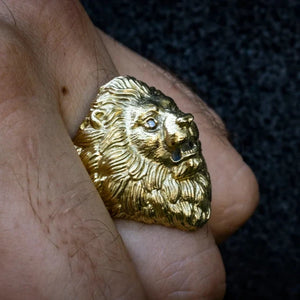 Gold Lion Ring