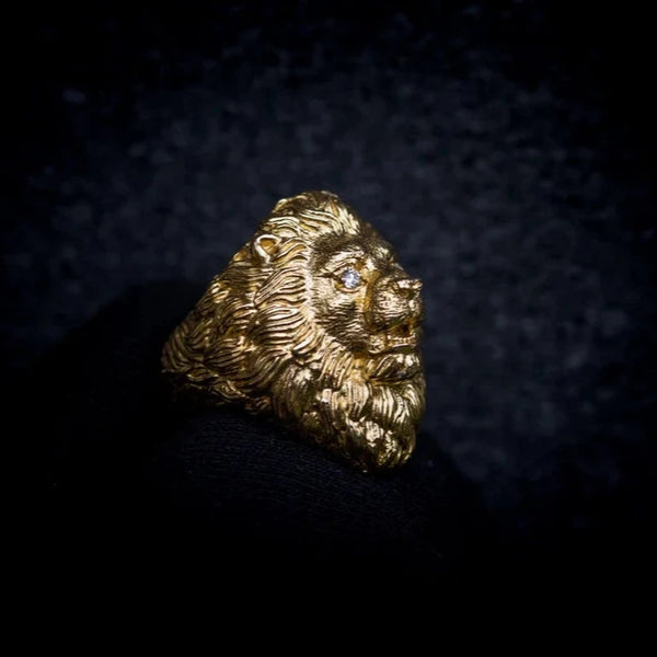 Gold Lion Ring