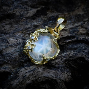 Gold Moonstone Necklace