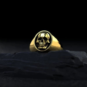 Gold Skull Ring