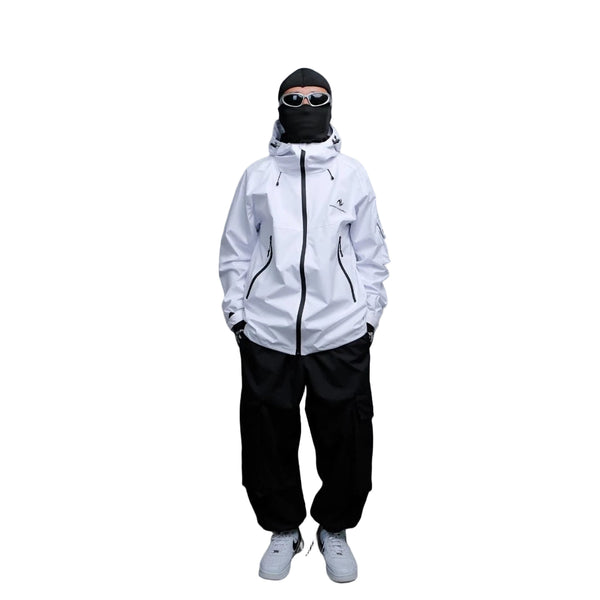 Gorpcore Jacket – Hooded Shell Jacket, Zip Pockets, Sleek – Cyber