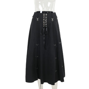 Goth Black Maxi Skirt