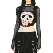 Haut noir gothique streetwear