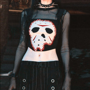 Goth Black Top Streetwear