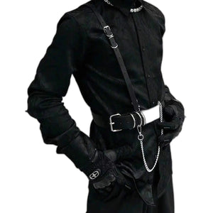 Goth Chain Waist Belt - product view on white background